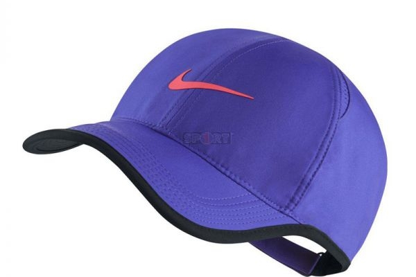 Nón kết đồng phục quảng cáo màu tím viền đen Nike